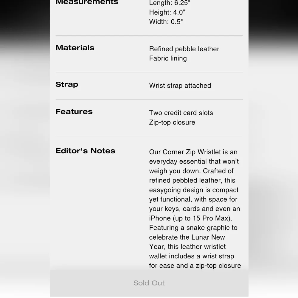 Coach Year Of The Snake Ruby Red Leather Corner Zip Wristlet, New With Tags - Picture 10 of 16